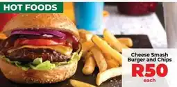 Food Lover's Market Cheese smash burger and chips offer