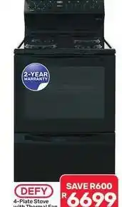 Pick n Pay Hypermarket Defy - 4-plate stove with thermal fan offer