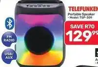 Pick n Pay Hypermarket Telefunken - portable speaker model: tsp-309 offer