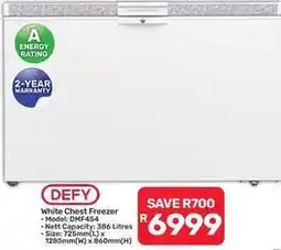 Pick n Pay Hypermarket Defy - white chest freezer dmf454 offer