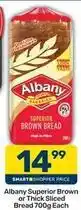 Pick n Pay Albany - superior brown or thick sliced bread 700g each offer