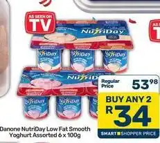 Pick n Pay Nutriday - low fat smooth yoghurt assorted offer