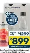 Pick n Pay Gaia sparkling water maker and 1 litre bottle offer