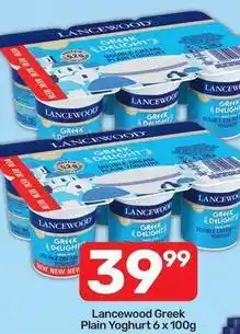 Pick n Pay Lancewood - greek plain yoghurt offer