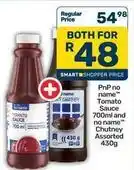 Pick n Pay Tomato sauce and chutney offer