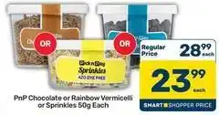Pick n Pay Rainbow - chocolate or vermicelli or sprinkles offer