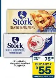 Pick n Pay Stork - baking margarine assorted 500g brick offer