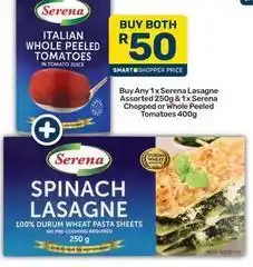 Pick n Pay Italian whole peeled tomatoes & spinach lasagne offer
