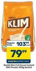 Pick n Pay Nestlé - full cream instant milk powder 500g sachet offer