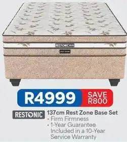 OK Furniture Restonic - 137cm rest zone base set offer