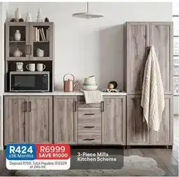 OK Furniture Total - 3-piece milla kitchen scheme offer