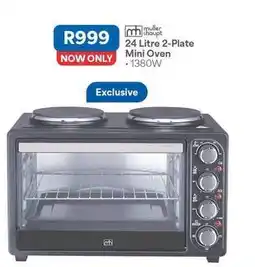 OK Furniture Mini - 24 litre 2-plate oven - 1380w offer