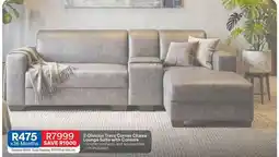 OK Furniture Total - 2-division tracy corner chaise lounge suite with console offer