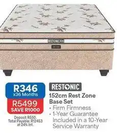 OK Furniture Restonic - 152cm rest zone base set offer