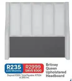 OK Furniture Total - britney queen upholstered headboard offer