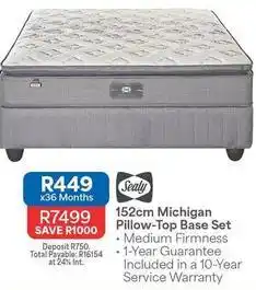 OK Furniture Sealy - 152cm michigan pillow-top base set offer