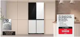 Makro Samsung - 704 l bespoke french door refrigerator with see-thru door (rf10db9750zfa) offer