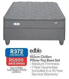 OK Furniture Edblo - 152cm chillon pillow-top base set offer