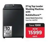 Makro 27 kg top loader washing machine with bubblestorm (wa27b8375gv/fa) offer