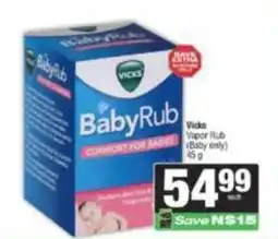 Spar Comfort - babyrub vapor rub offer