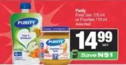 Spar Purity - food jars or pouches offer