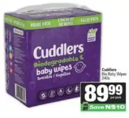 Spar Cuddlers - bio baby wipes offer