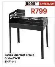 Leroy Merlin Basica charcoal braai 1 grate 63x37 offer
