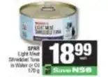 Spar Spar - light meat shredded tuna offer