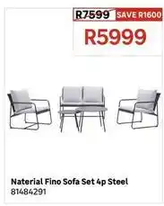 Leroy Merlin Naterial - fino sofa set 4p steel offer