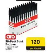 Makro Aro 50 Pack Stick Ballpen 443811 offer