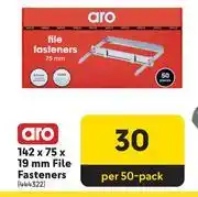 Makro Aro 140 x 75 x 19mm File Fasteners 444322-Per 50 Pack offer