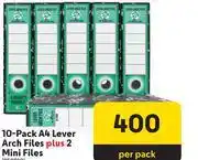 Makro 10 Pack A4 Lever Arch Files Plus 2 Mini Files 258810 offer