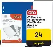 Makro Aro A4 Board Or Polypropylene File Dividers Jan Dec 147644 offer