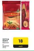 Makro Fatti's & Moni's Macaroni Or Spaghetti-500g Each offer