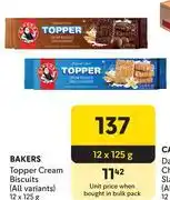 Makro Bakers Topper Cream Biscuits-12 x 125g offer