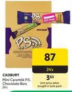 Makro Cadbury Mini Caramilk P.S Chocolate Bars-24's offer