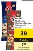 Makro Bakers Mini Sweet Multipack Biscuits-5 x 40g offer