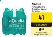 Makro Aquelle Natural Spring Sparkling Water-6 x 500ml offer