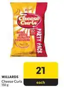 Makro Willards Cheese Curls-150g Each offer