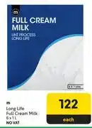 Makro M Long Life Full Cream Milk-6 x 1ltr offer