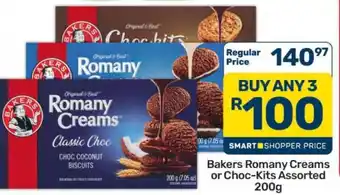 Pick n Pay Hypermarket Bakers Romany Creams or Choc-Kits Assorted 200g offer
