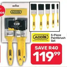 Pick n Pay Hypermarket ADDIS 5-Piece Paintbrush Set offer