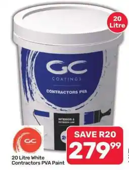 Pick n Pay Hypermarket 20 Litre White Contractors PVA Paint offer