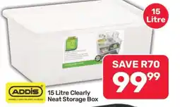 Pick n Pay Hypermarket 15 Litre Clearly Neat Storage Box offer