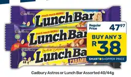 Pick n Pay Cadbury Astros or Lunch Bar Assorted 40/44g offer