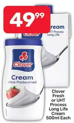 Pick n Pay Clover Fresh or UHT Process Long Life Cream 500ml Each offer