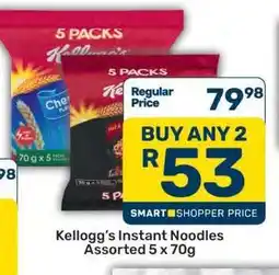 Pick n Pay Kellogg's Instant Noodles Assorted-5 x 70g offer