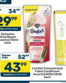 Pick n Pay Comfort Concentrated Fabric Conditioner Assorted 800ml Refill offer