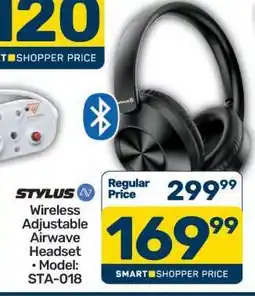 Pick n Pay Stylus Wireless Adjustable Airwave Headset Model: STA-018 offer