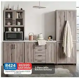 OK Furniture 3-Piece Milla Kitchen Scheme offer